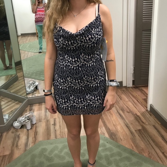 NWT Navy/Cream Hoco dress - Picture 3 of 8